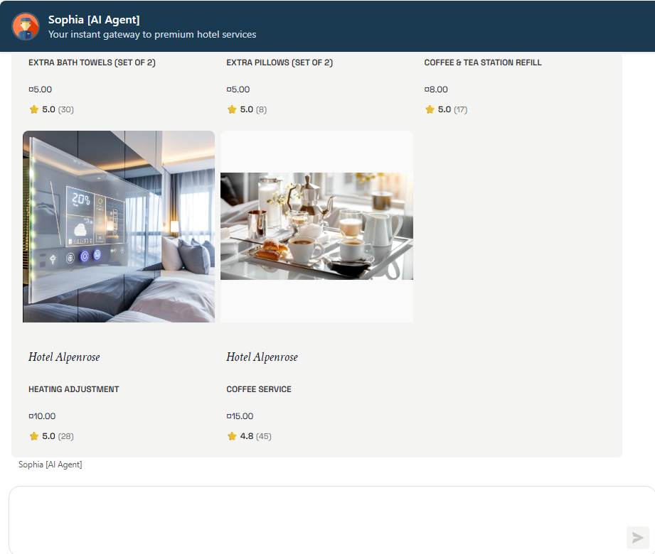 AI catalog search assistant chat widget